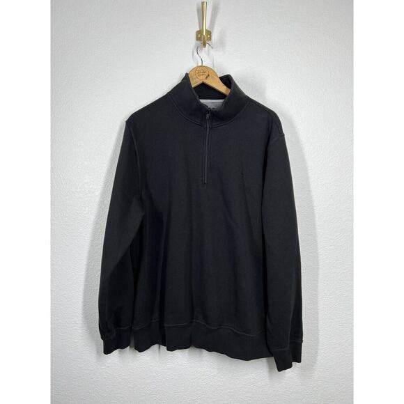 Tailorbyrd 1/4 Zip Fleece Pullover Size XL Black Sweatshirt - Picture 1 of 5
